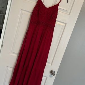 Red bohemian dress